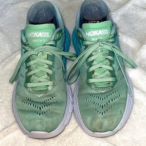 Hoka Mach 2 Running Shoes Light Green Size 7
